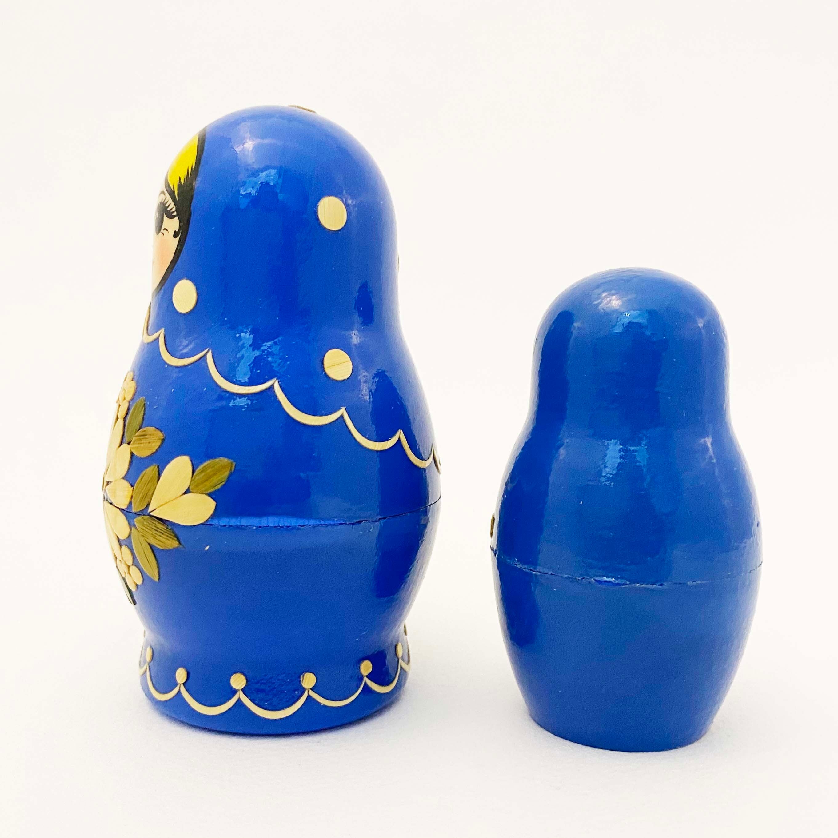 麦わらノーリンスク産マトリョーシカ / ブルー5個組