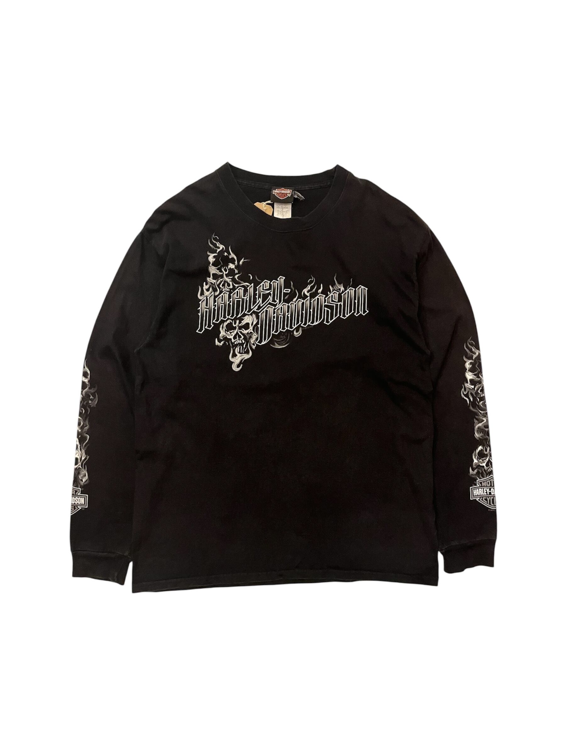 Harley Davidson Flames Long Sleeve T-Shirt ハーレー
