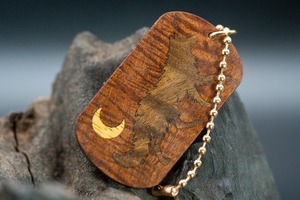 【荒野の秘宝】リングギジー ドッグタグ 象嵌 闊歩