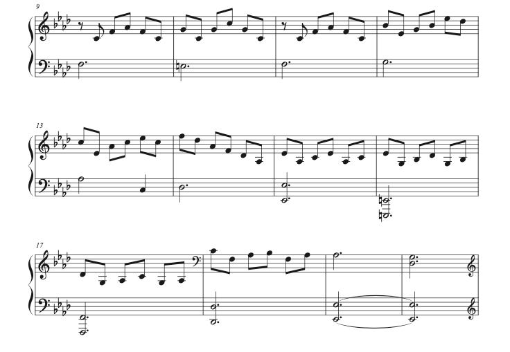 smoke オリジナルピアノソロ楽譜