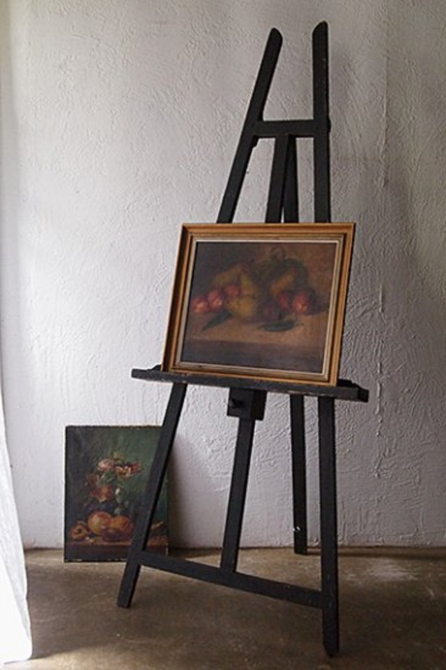 アートピースを、イーゼル-wood antique black easel