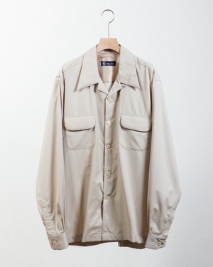 open collar double flap pocket shirt