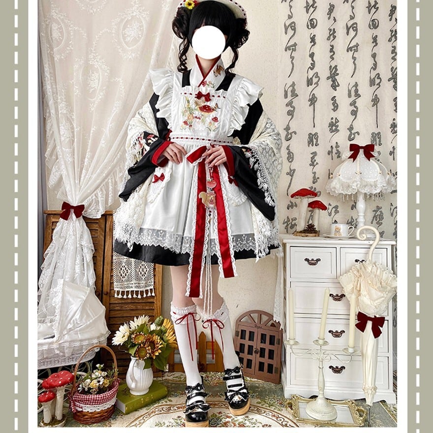 中国ブランド　ロリィタ服　フルセット　白× 黒　新品未開封 王子系 皇子系ロリィタ 少年装 男装 ブランド Princess Chronicles