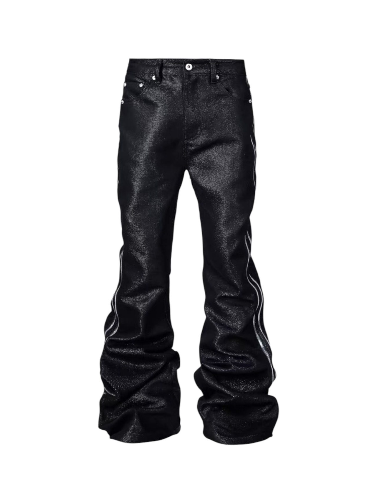 【RYE CHASIN】PATENT LEATHER STRIPE BOOTCUT DENIM