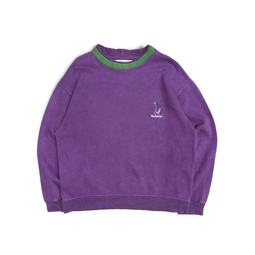 90s burberrys sweat shirt　バーバリー　トレーナー/スウェット　紫　