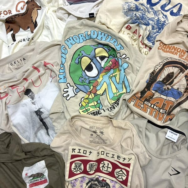 ジーアール ユーズド加工 tシャツ 1点物 ベージュUSEDビンテージ加工