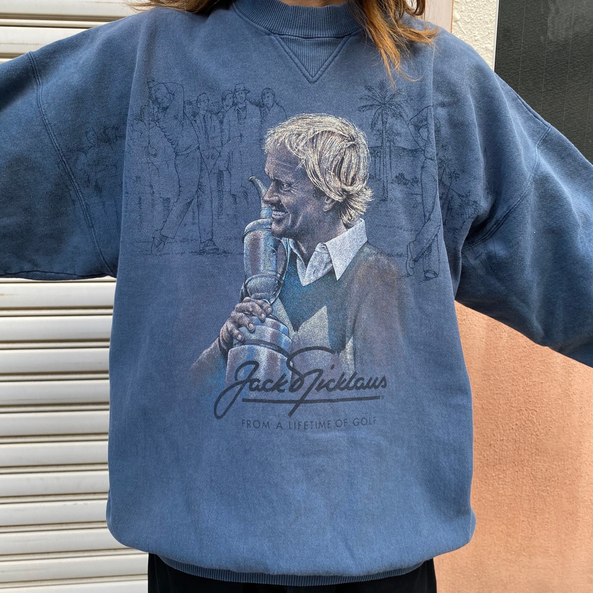 NICKLAUSスウェット フリース チェック柄 トレーナー もこもこ L フリース（柄チェック）（スウェット・トレーナー｜トップス