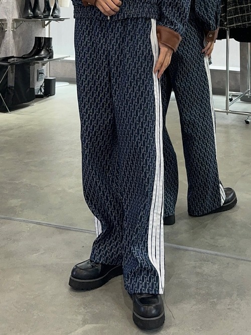 【ALUDE SELECT】blue denim design pants