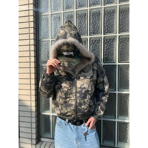 迷彩ファー付きジャケット el1198