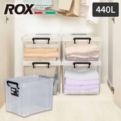 天馬 耐久性に特化した収納ボックス 日本製 防災 ロックス 440L クリアケース コンテナボックス 頑丈 衣装ケース プラケース ROX 【幅30×奥行44×高さ32cm】