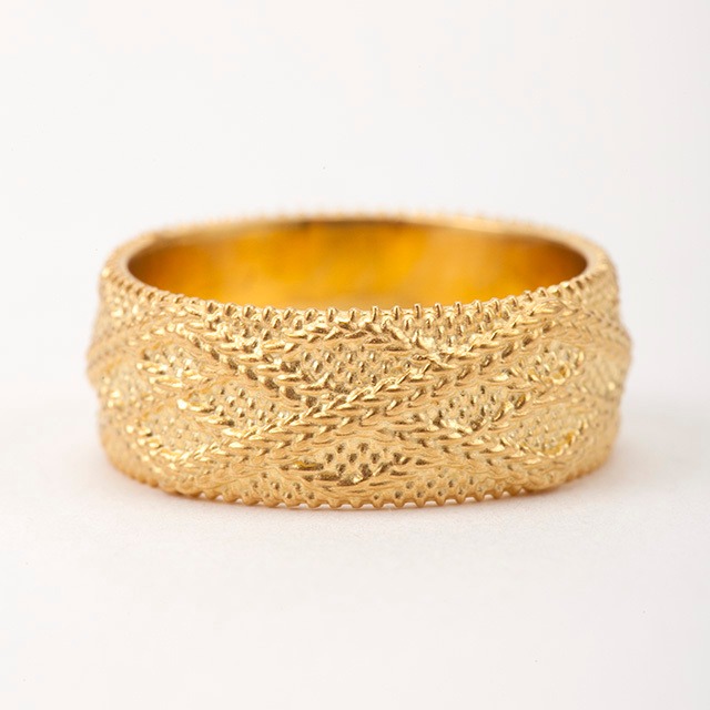 【受注生産】SILVER925 Cable knit ring/ gold