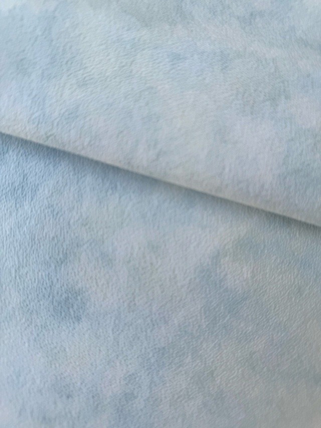 【衿秀・帯揚げ】青白系 　マーブル文様　帯揚げ　250215⑬