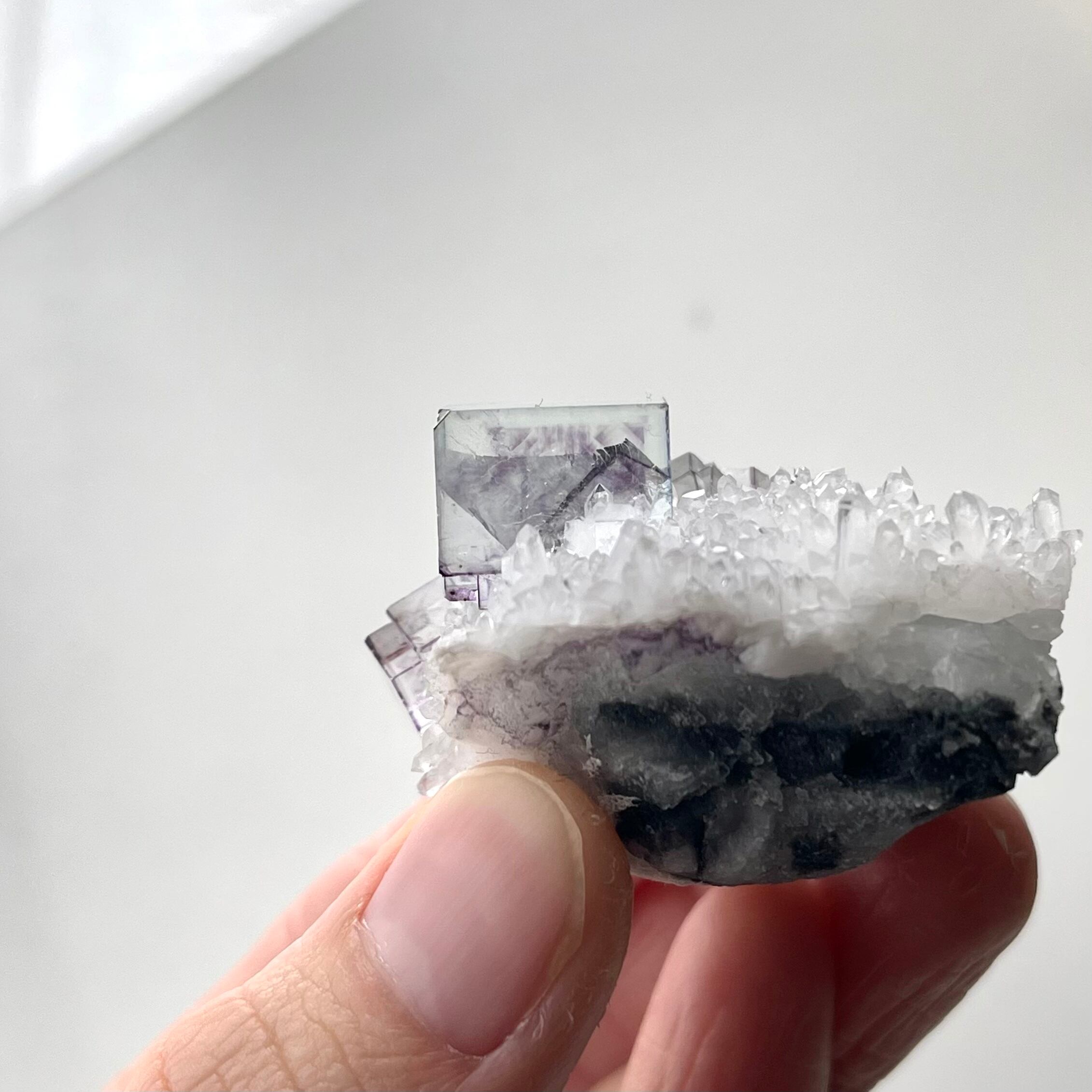 フローライト / クォーツ【Fluorite on Quartz】中国産 | PEANUTS MINERALS