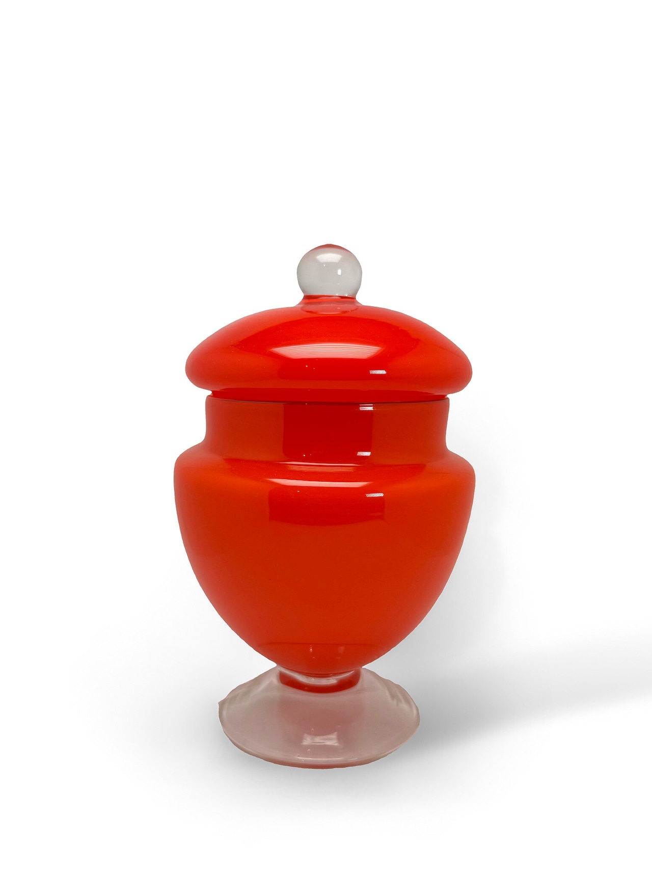 ヴィンテージ雑貨 ガラスキャニスター（蓋付き）