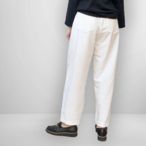 履き心地抜群！透けにくい ワイドストレートパンツ｜ホワイト｜サムネイル4