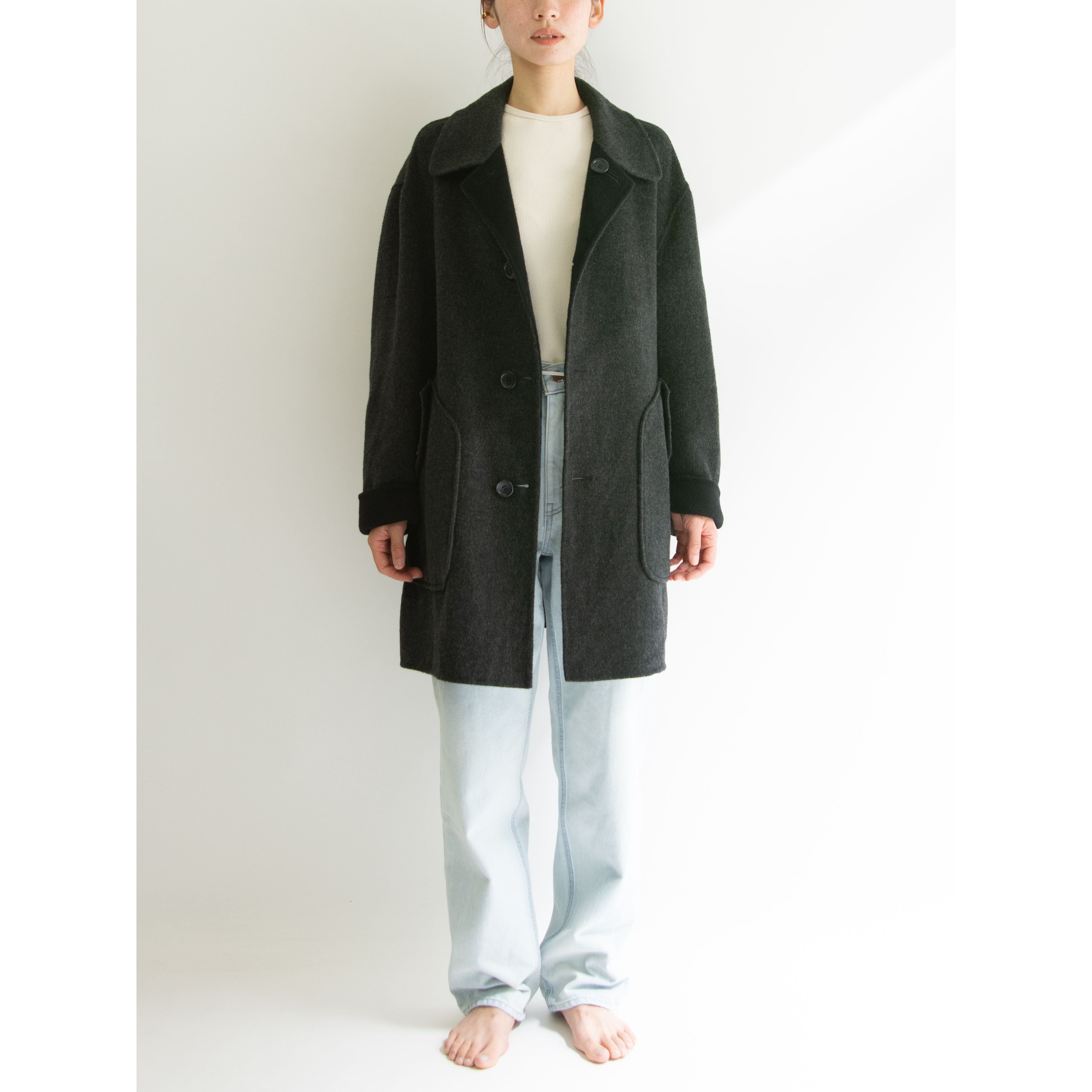【DESCA.GGERI】Made in Italy 100% Cashmere Reversible Coat（イタリア製 リバーシブルカシミヤコート）