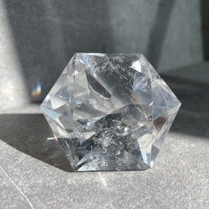 【高品質】透明感◎ミナスジェライス産クリアクォーツ ダイヤモンドカット04◇Clear Quartz Diamond◇天然石・鉱物・パワーストーン