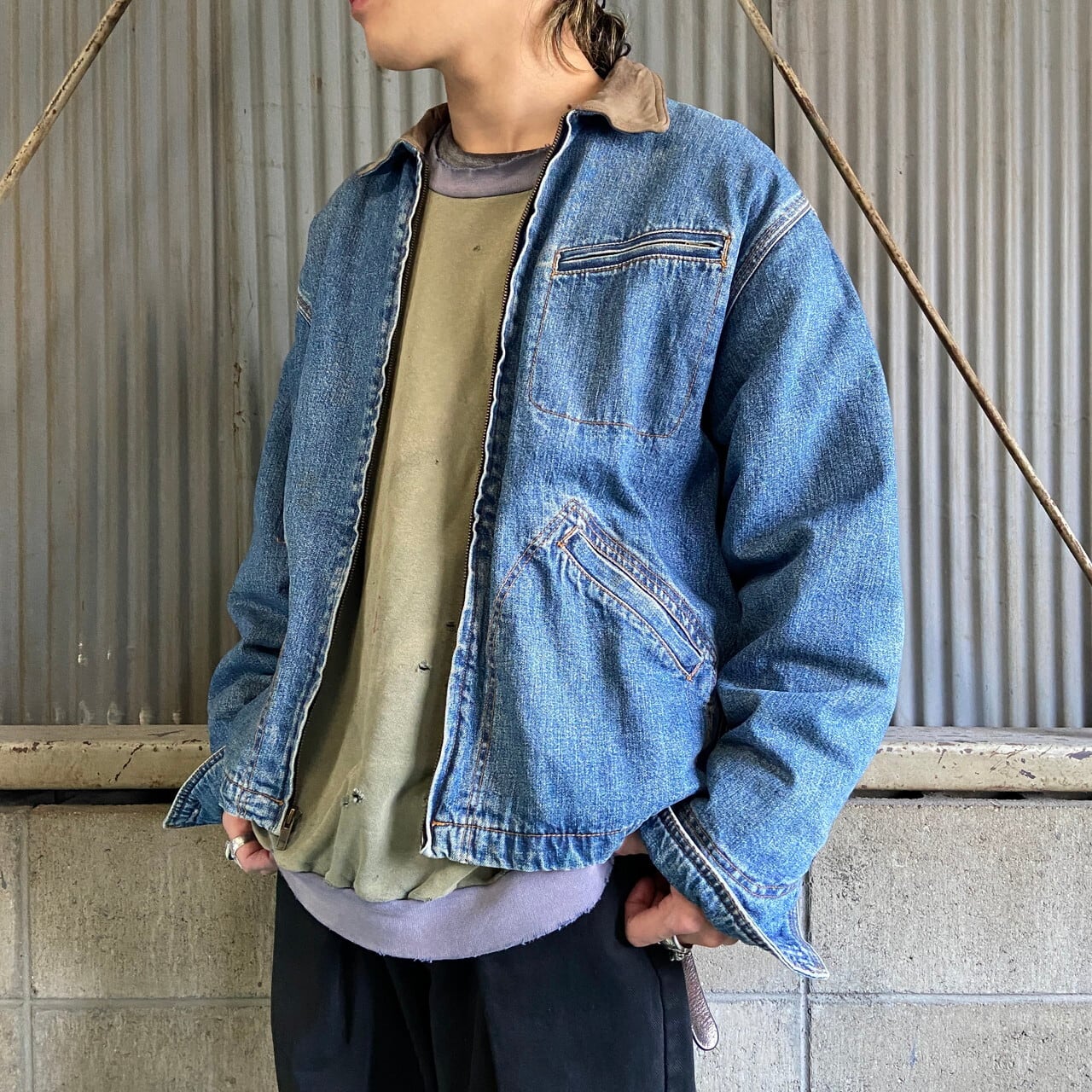 90年代 OLD GAP オールドギャップ 91-Bタイプ チェックライナー デニム 