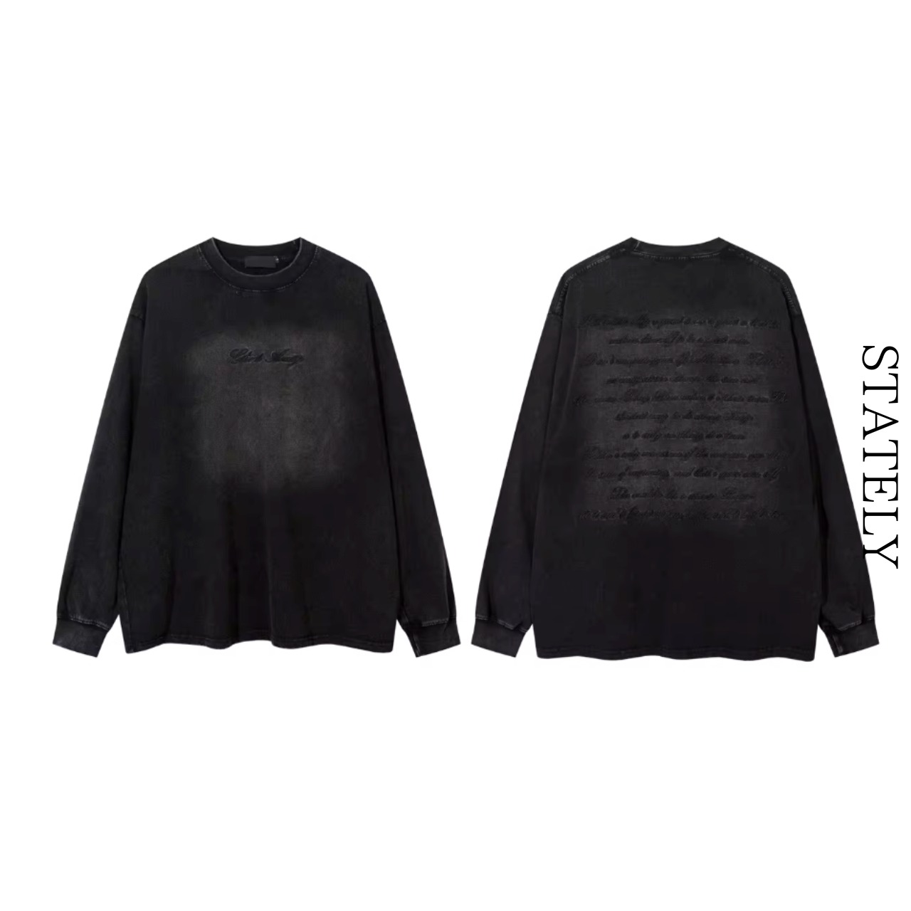 Washed Script ロングTee_T85・画像6