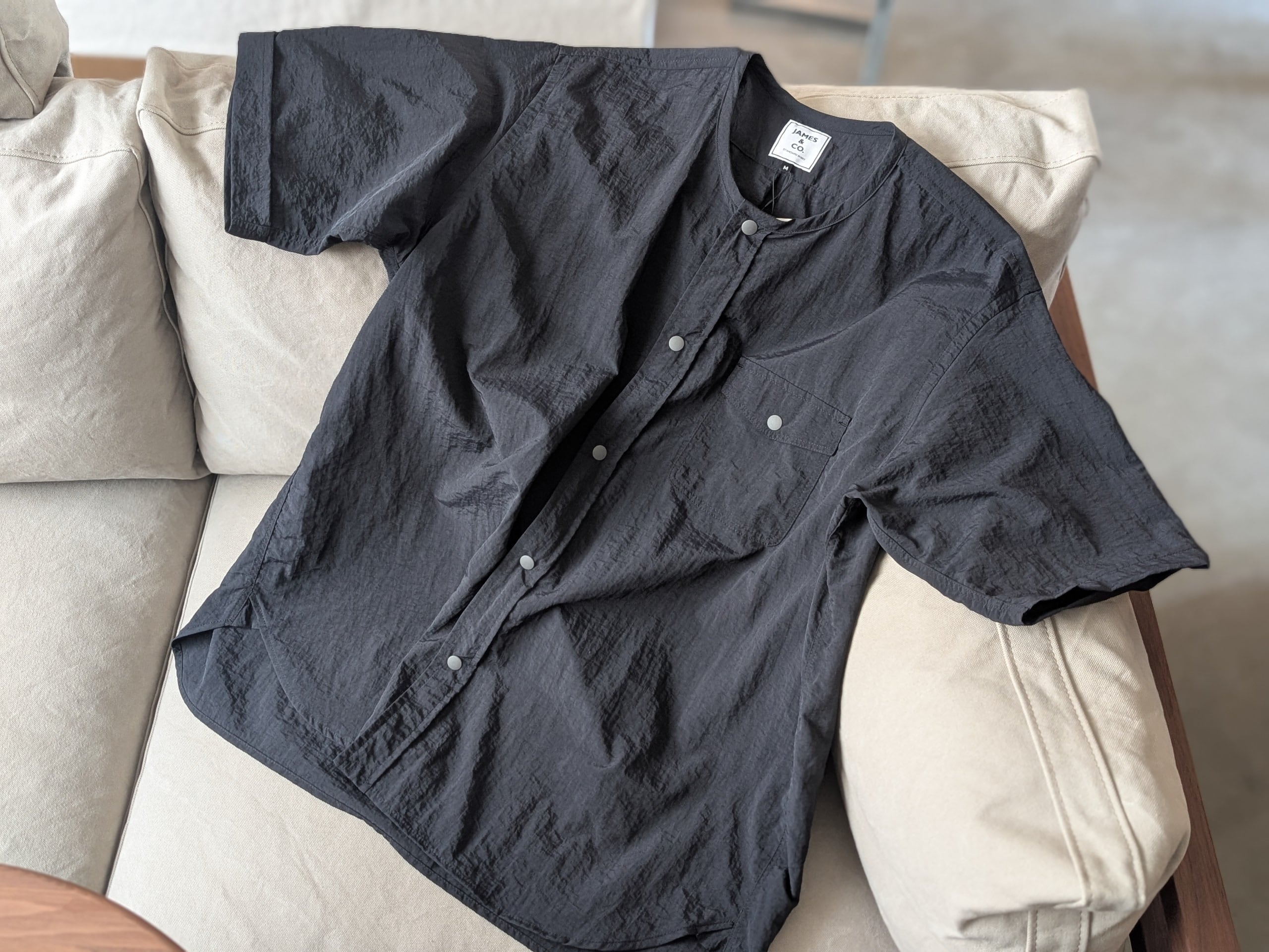 【STANDARD SHIRT】No-Collar S/S Shirt(Unisex) | JAMES&CO.