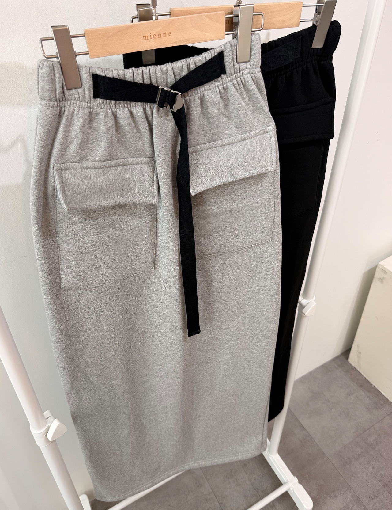 【新作5%OFF・3日間】★裏起毛★Buckle Sweat Skirt_2colors