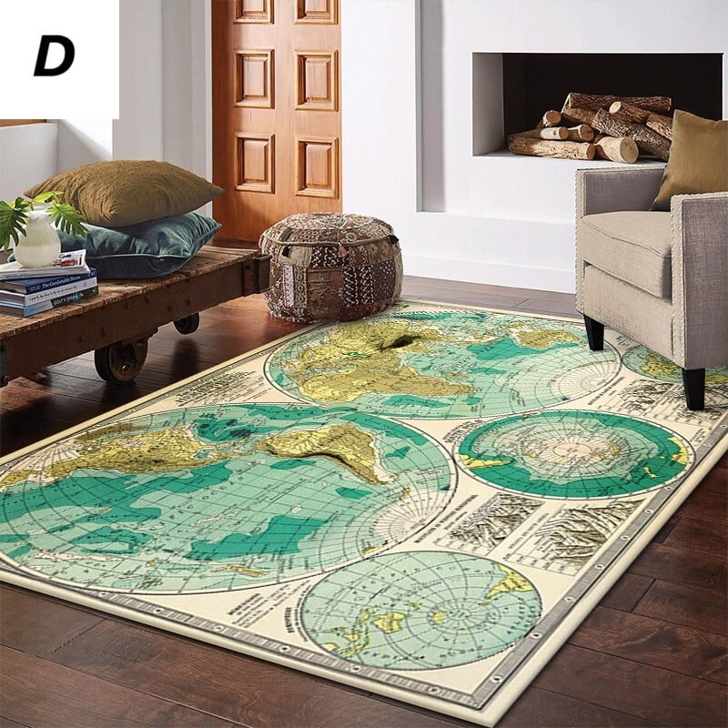 カーペット 世界地図 200cm × 140cm おしゃれ かわいい 絨毯