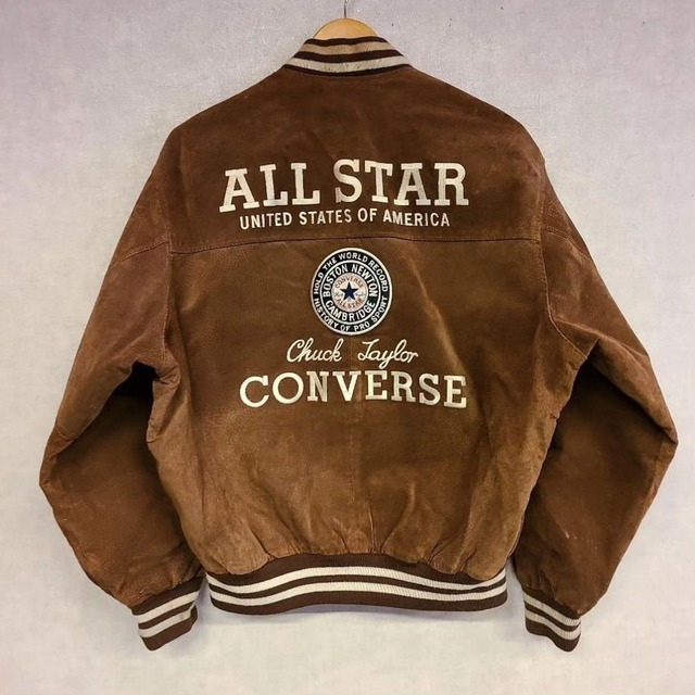 90s CONVERSE コンバース スウェード豚革 レザースタジャン | tiraxy