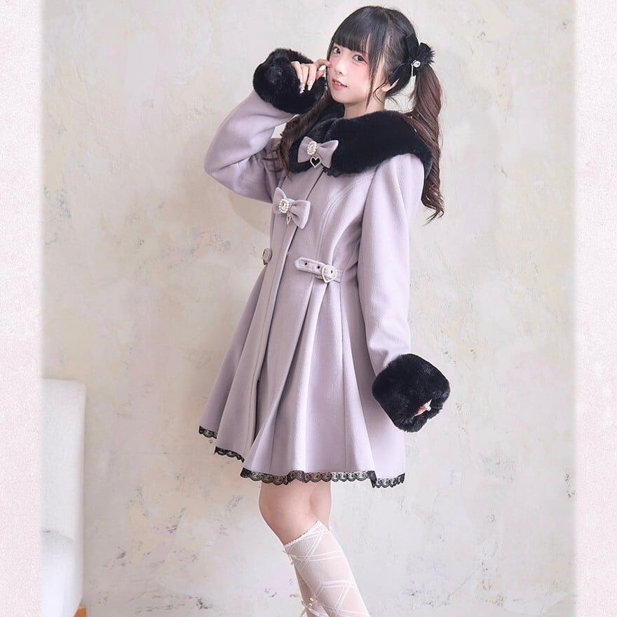 量産　地雷系 ワンピース　ファーコート 可愛い PAL ELFY | うさ耳ファーコート/地雷系 量産型 - Buyee 通販購入