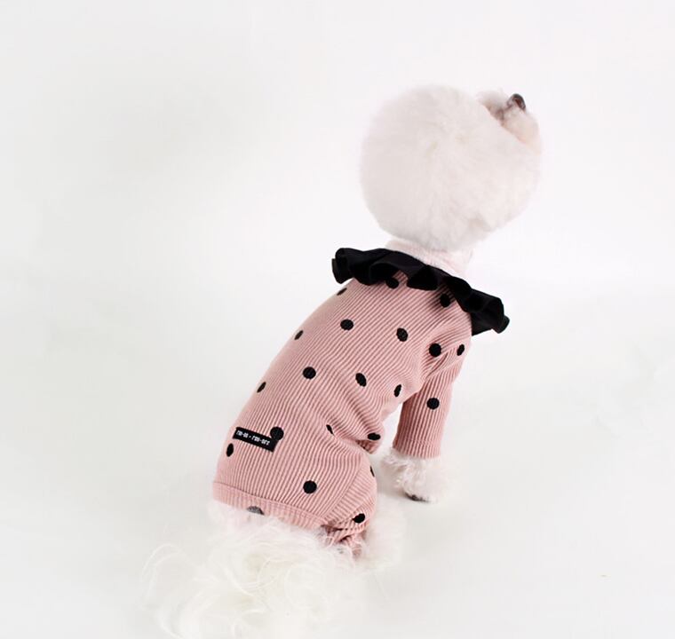 ドットフリル オールインワン S ~ XL 2color  /  犬服 新作 ドッグウェア 小型犬 中型犬 大型犬 犬の服 わんちゃん ペット