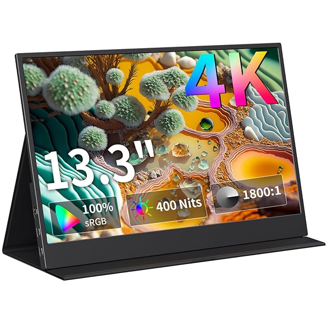 モバイルモニター 13.3インチ 2KType-C MiniHDMI USB-C接続 PCモニター モバイルモニター JN-MD-IPS1332UHDR [13.3型