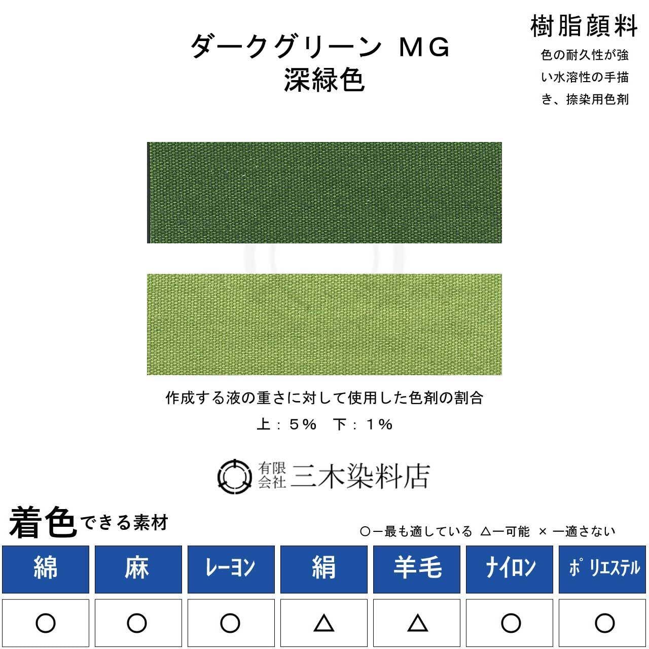 布用の絵具(深緑色)｜500g｜ネオカラーダークグリーンMG｜樹脂顔料
