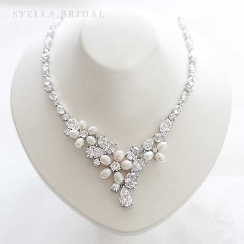 キュービックジルコニア ウェディングジュエリーGem de mer - ジェムドゥメール / ネックレス | STELLA BRIDAL - オシャレ花嫁さま御用達ブライダルアクセサリーショップ <ステラブライダル> キュービックジルコニア ウェディングジュエリーGem de mer - ジェムドゥメール / ネックレス | STELLA BRIDAL - オシャレ花嫁さま御用達ブライダルアクセサリーショップ <ステラブライダル>