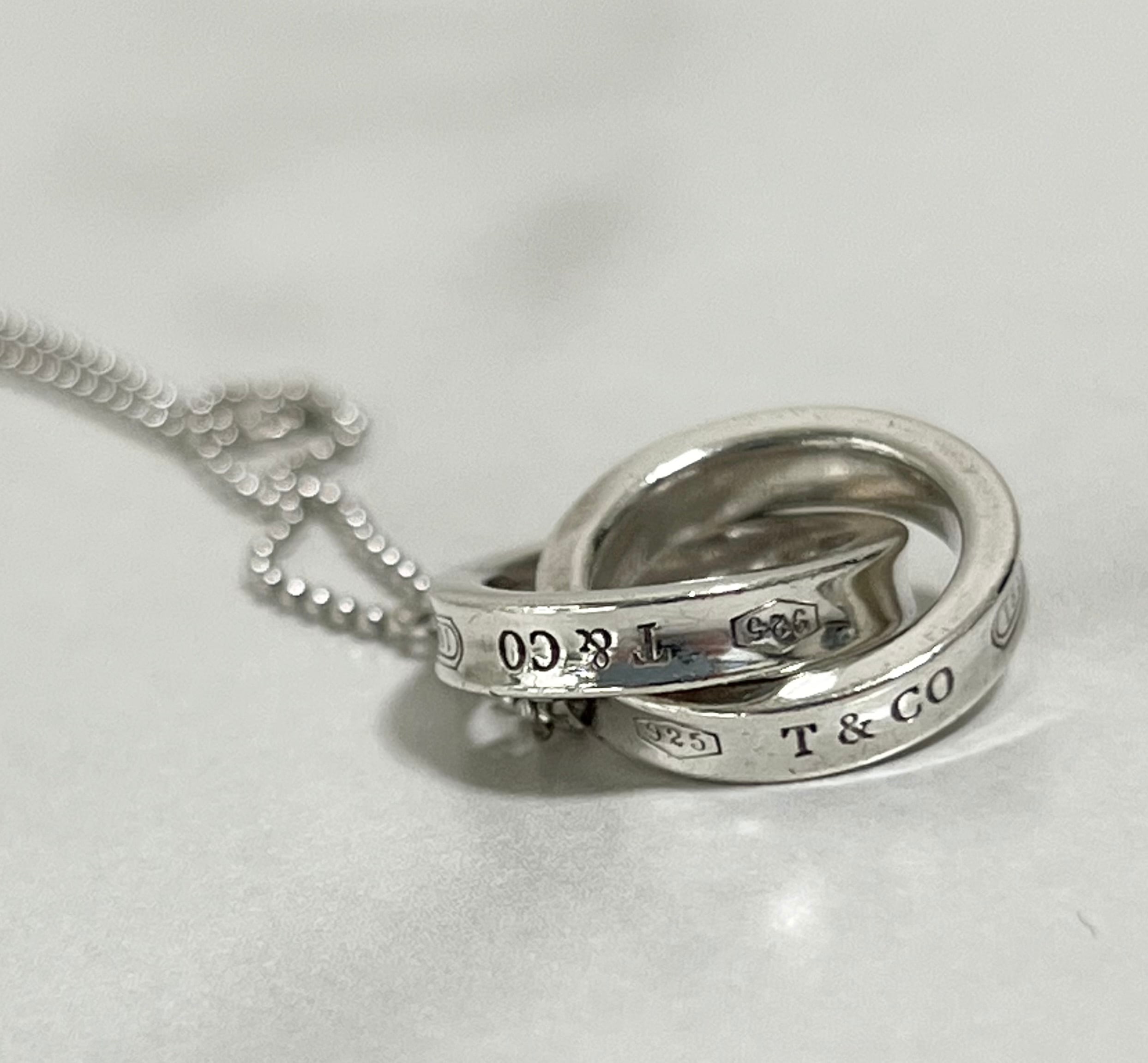 ティファニー TIFFANY & Co ダブルリング ネックレス インター ティファニー TIFFANY & Co ダブルリング ネックレス インター