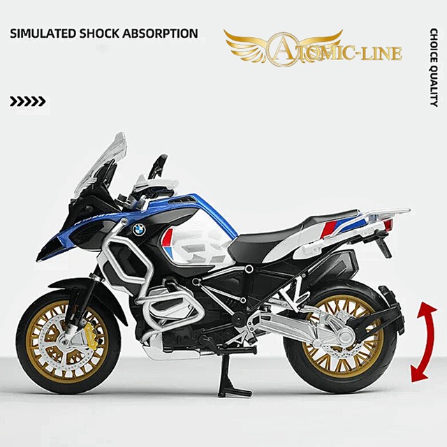 BMW R1250GS 1/12 ミニカー 全2色 ライト点灯 エンジンサウンド 合金モデル 模型 ジオラマ