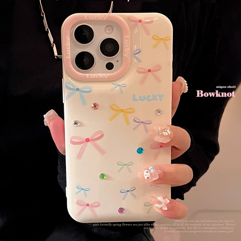 familiar iPhone用ケース カラフルリボン 07ffe4859834b3bb6fdcea93335f5f