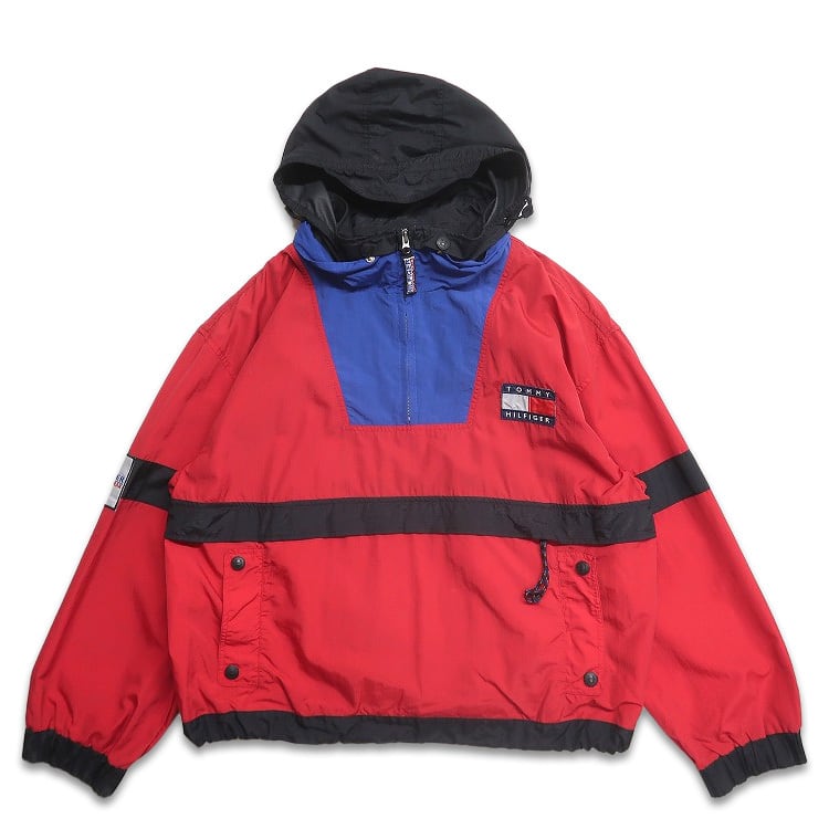 vintage 90s トミーヒルフィガー ナイロンアノラック 古着 90年代 TOMMY トミー ヒルフィガー ナイロン アノラックパーカー