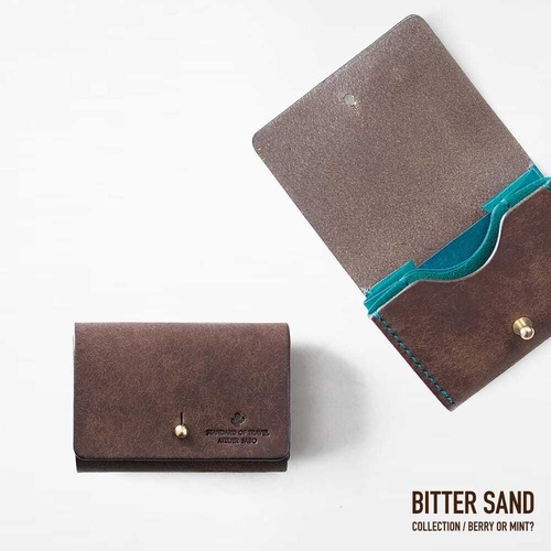 【BITTER SAND】財布を持たない人の小銭入れ【ビターブラウン×ターコイズ】（在庫あり）