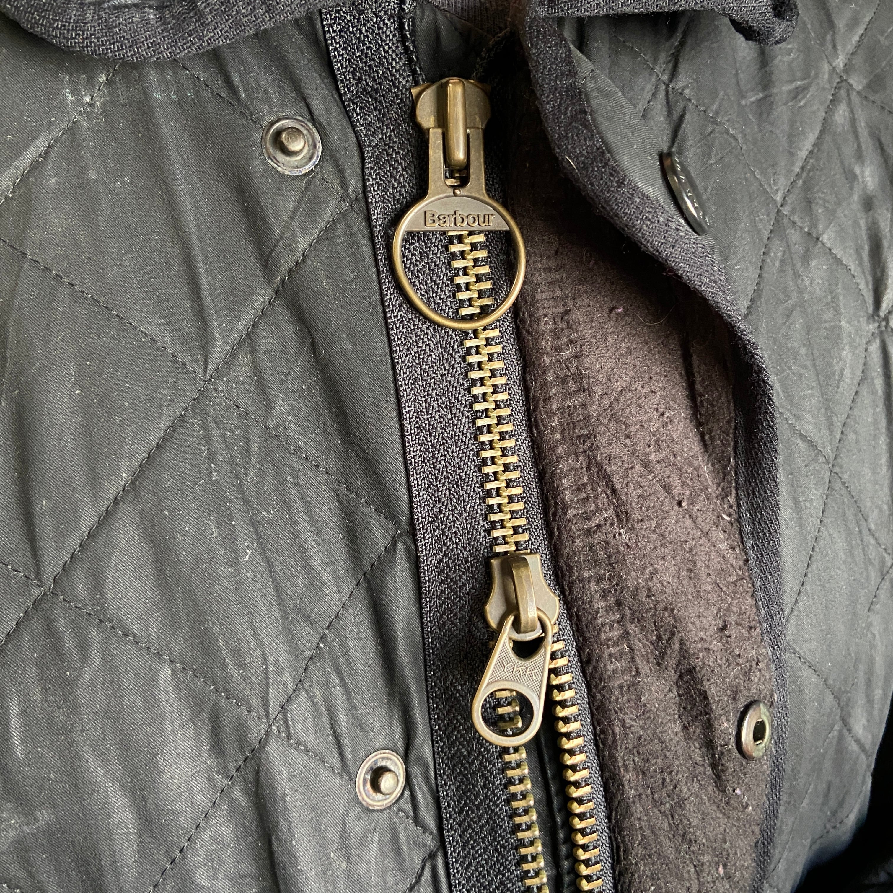 ビッグサイズ Barbour バブアー ワックスコットン ポーラキルト