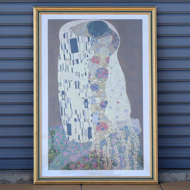 グスタフ・クリムト・Gustav Klimt・名画アートポスター・額入『接吻』・No.200708-342・佐川急便180
