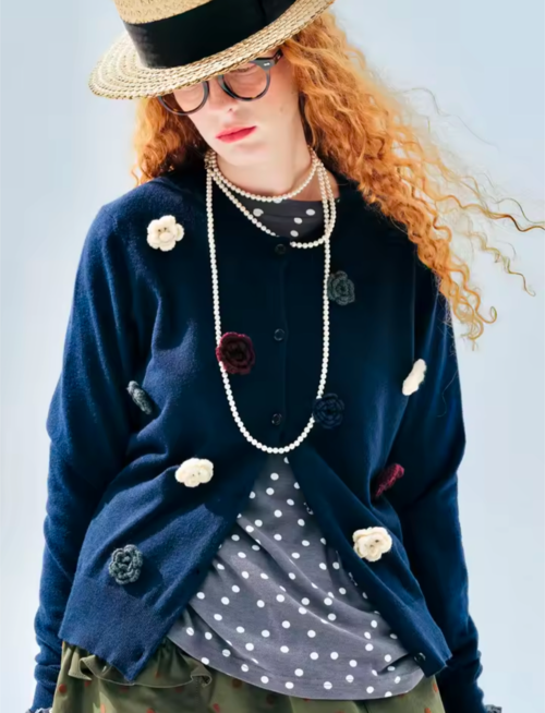 imakokoni　フラワーデザインオリジナルカーディガントップス　255268