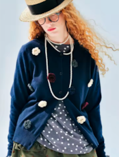 imakokoni フラワーデザインオリジナルカーディガントップス 255268