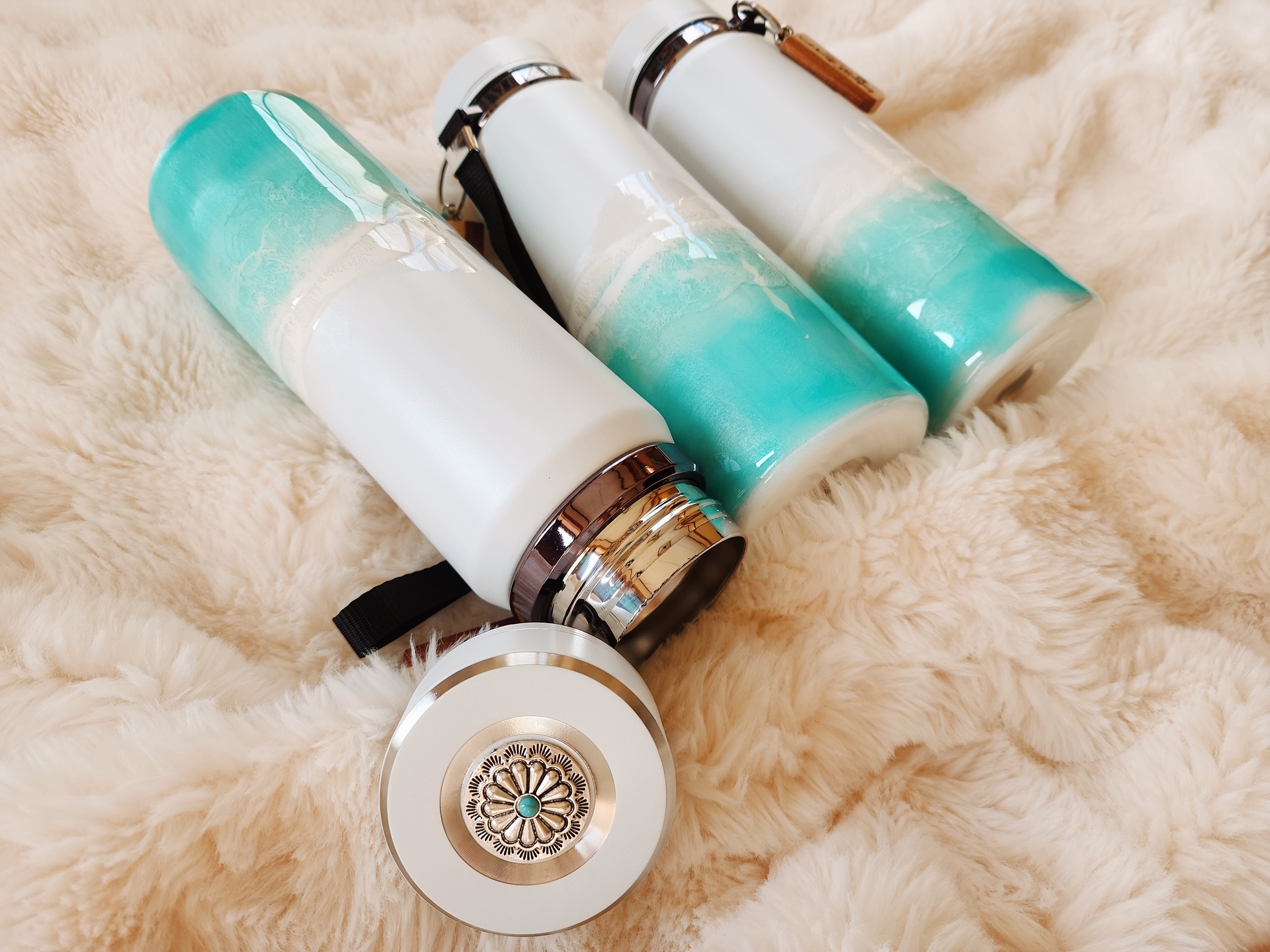 427.オーシャンレジンアート ステンレスボトル800ml