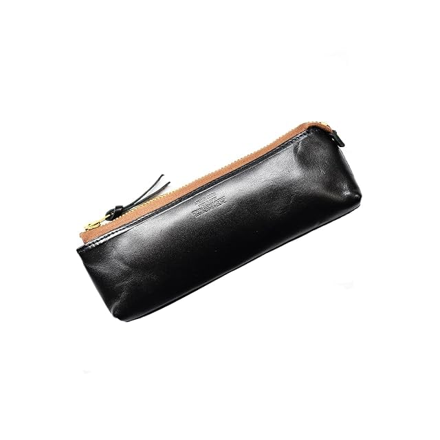 バハギア ペンケース ラウンドジップ型 ヌメ革 ヴィンテージ ブラウン