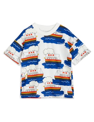 【23AW pre 】minirodini( ミニロディーニ )Ferry aop ss tee multi  Tシャツ　船