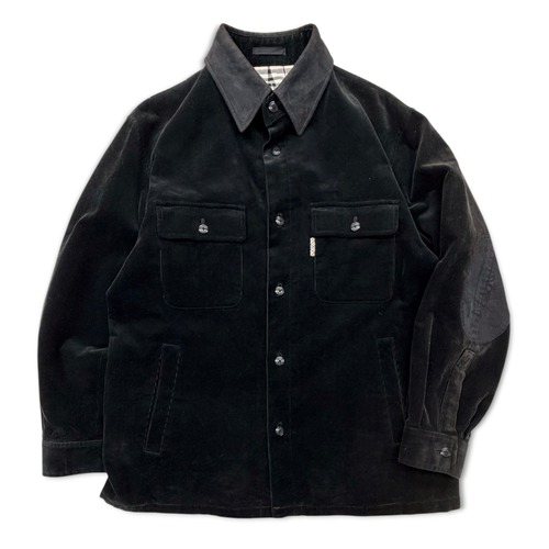 【BURBERRY】corduroy shirt バーバリー　エルボーパッチ