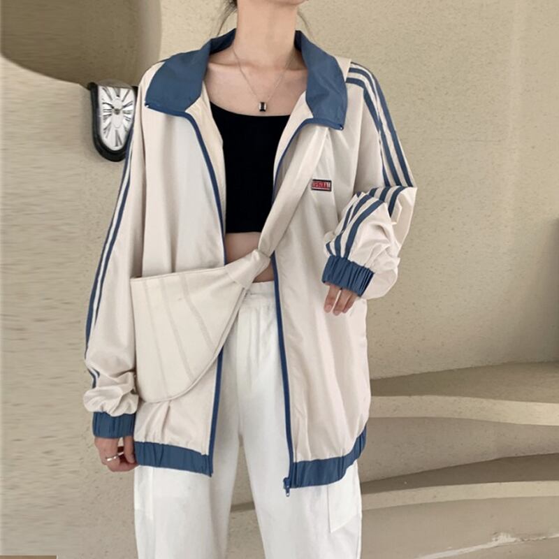 オータムルーズジャケット レッドトップス 秋物 試着室57775611689