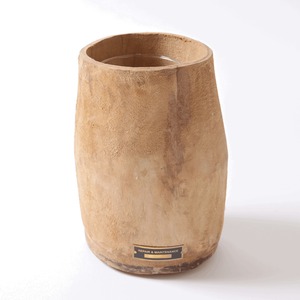 【木製フラワーベース】＊64987 DRUM VASE