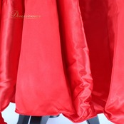 【フラメンコ衣装】レッド prima boutique プリマブティック ペチコート ファルダ スカート 赤 無地 軽い 薄い 光沢 伸縮性 おしゃれ シンプル 煌めき