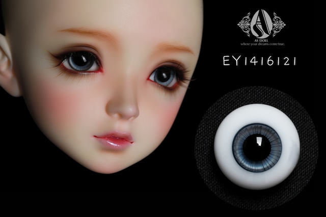 【即納】14㎜グラスアイ◆AngellStudio◆ EY1416121  14ｍｍ靑グレーアイ