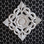 ブロックプリント生地【50cm単位】インド綿  ハート柄A ブラック #52010-BK1【訳あり10%off】